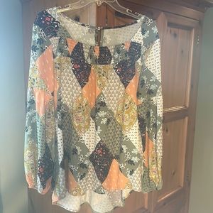 Tunic style, small multi colored rope